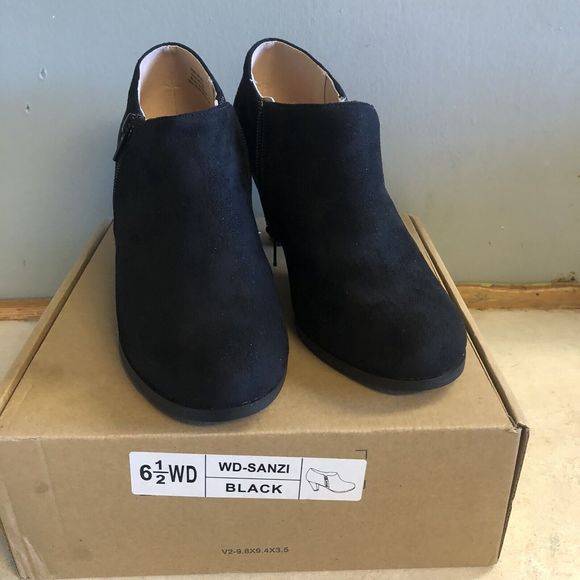 NEW WOMEN BOOTIES Journee Sanzi Faux Suede Heeled - Picture 6 of 15